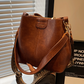 Women's Vintage Large-Capacity Shoulder Bucket Bag