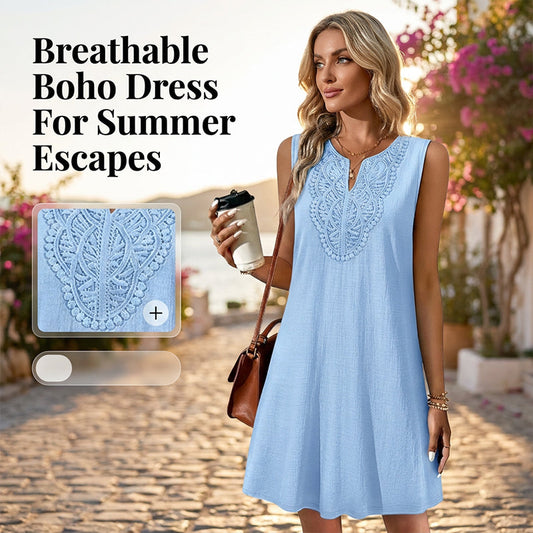 📢📢40% OFF !! ⏰Breathable Summer Casual Dress