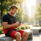 Men's Gradient T-Shirt and Shorts Set