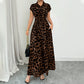 📢📢40% OFF !! ⏰Women's Elegant Leopard Print Lapel Dress✨