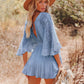 🔥New Arrival💗Women's Lace Crochet Romper Dress with Built-in Shorts