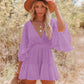 🔥New Arrival💗Women's Lace Crochet Romper Dress with Built-in Shorts