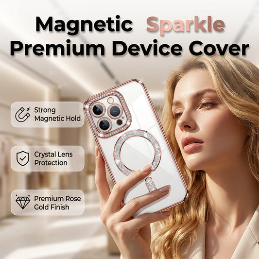 📢📢40% OFF !! ⏰Electroplated Glitter Magnetic Phone Cover