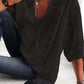 👚 50% OFF NOW! 🌸 Women's U-Neck OpenWork Blouse – Tassel Drawstring & Short Sleeves – Casual Summer Chic 🌿
