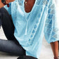 👚 50% OFF NOW! 🌸 Women's U-Neck OpenWork Blouse – Tassel Drawstring & Short Sleeves – Casual Summer Chic 🌿
