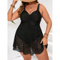 📢📢30% OFF !! ⏰Plus Size Slimming Mesh One Piece Swimsuit
