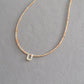 Romantic Initial Beaded Choker Necklace