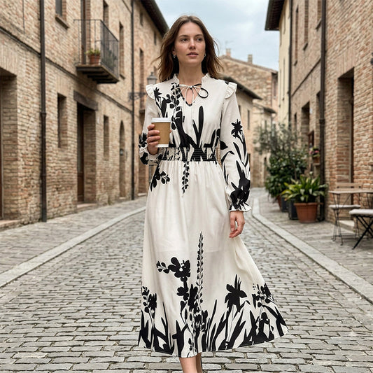 📢📢40% OFF !! ⏰Women's Elegant Floral Printed Maxi Dress