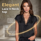 📢📢40% OFF !! ⏰Women's V-Neck Short Sleeve Lace Top
