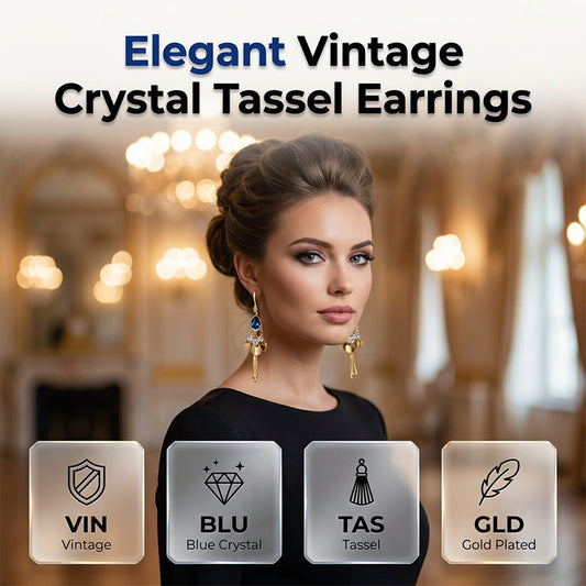 📢📢40% OFF !! ⏰Elegant Vintage Rhinestone Drop Earrings