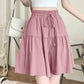 📢📢50% OFF !! ⏰Women High Waist Skirt Pants Wide Leg Ruffle Culottes