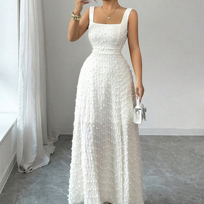 📢📢40% OFF !! ⏰Women's Sleeveless Square Neck Split Maxi Dress