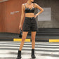 Women's Classic Solid Color High-Waist Shorts