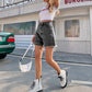 Women's Classic Solid Color High-Waist Shorts