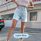 Women's Classic Solid Color High-Waist Shorts