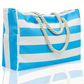 Large Capacity Striped Beach Bag