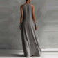 Women's Flowy Sleeveless Colorblock Maxi Dress