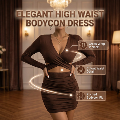 📢📢40% OFF !! ⏰Elegant High Waist Bodycon Dress