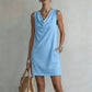 Elegant Slim Fit Cowl Neck Dress