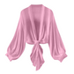 Women's Lightweight Chiffon Tie-Front Cardigan