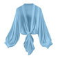 Women's Lightweight Chiffon Tie-Front Cardigan