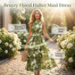 Women's Halter Neck Sleeveless Printed Dress