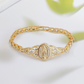 Elegant Hollow Flower Virgin Mary Bracelet