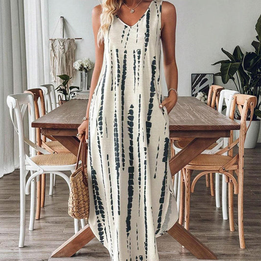 📢📢40% OFF !! ⏰Women's Elegant Sleeveless V-Neck Maxi Dress✨