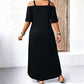 Elegant V-Neck Off-Shoulder Maxi Dress