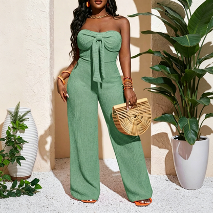 📢📢40% OFF !! ⏰Women's Strapless High-Waisted Wide-Leg Jumpsuit