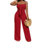 📢📢40% OFF !! ⏰Women's Strapless High-Waisted Wide-Leg Jumpsuit