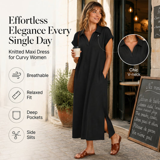 📢📢40% OFF !! ⏰Women's Casual Maxi Dress with Side Split