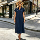 Women's Casual Maxi Dress with Side Split