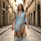 🎁New Arrival 56% OFF💥Elegant Retro Print Maxi Dress | Boho V-Neck Button-Down Flowy Gown | Breathable Summer Beach Holiday Dress