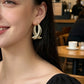 Women’s Elegant Twisted Gold Hoop Earrings