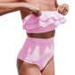📢Mid-Season Sale: 50% off – limited time ⏰Women's Irregular Stripe High-Waisted Swimsuit