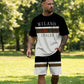Men's Printed T-Shirt and Shorts Set