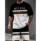 📢📢40% OFF !! ⏰Men's Printed T-Shirt and Shorts Set