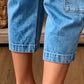 📢📢40% OFF !! ⏰Women's Casual Stretchy Cropped Denim Pants