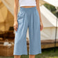 📢📢50% OFF !! ⏰Women's High-Waist Smocked Wide-Leg Pants