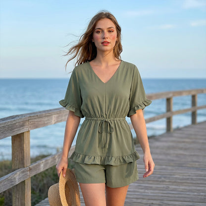 📢📢40% OFF !! ⏰Women's Casual V-Neck Romper