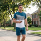 Men Color-Block T-Shirt and Shorts Set
