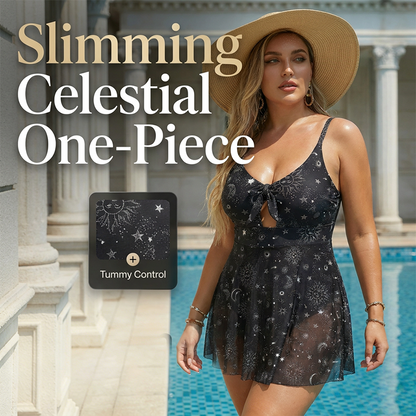 📢📢40% OFF !! ⏰Swimdress Starry Print Swimsuit