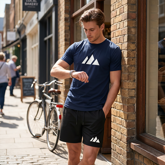📢📢40% OFF !! ⏰Men's Short Sleeve T-Shirt & Drawstring Shorts Set
