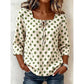 Women’s Vintage Polka Dot Top with Square Neck Tie