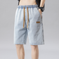 Men's Summer Lightweight Denim Shorts Loose Fit Casual Five-Point Pants