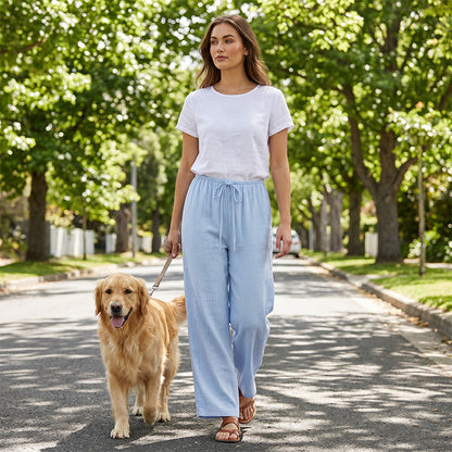 📢📢40% OFF !! ⏰Women's Casual Wide-Leg Drawstring Pants