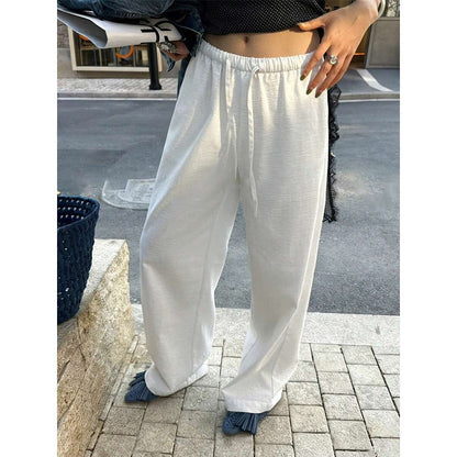 Women's Casual Wide-Leg Drawstring Pants