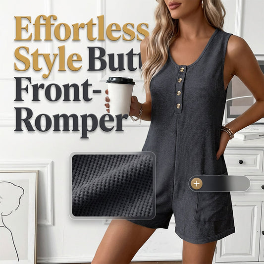 📢📢40% OFF !! ⏰Women's Sleeveless Button-Front Romper