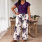 📢📢40% OFF !! ⏰Casual Printed Wide-Leg Jumpsuit with Belt for Women